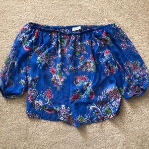 Floral off the shoulder blouse